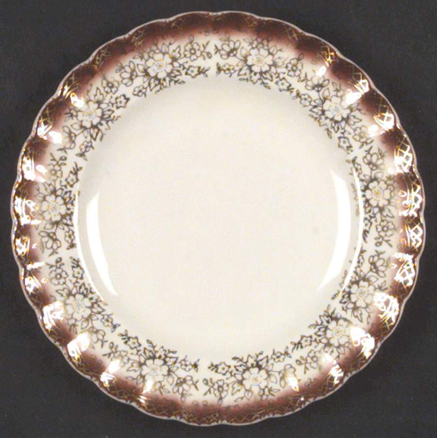SEB34 Mandarin Maroon Dinner Plate by Sebring Pottery-1