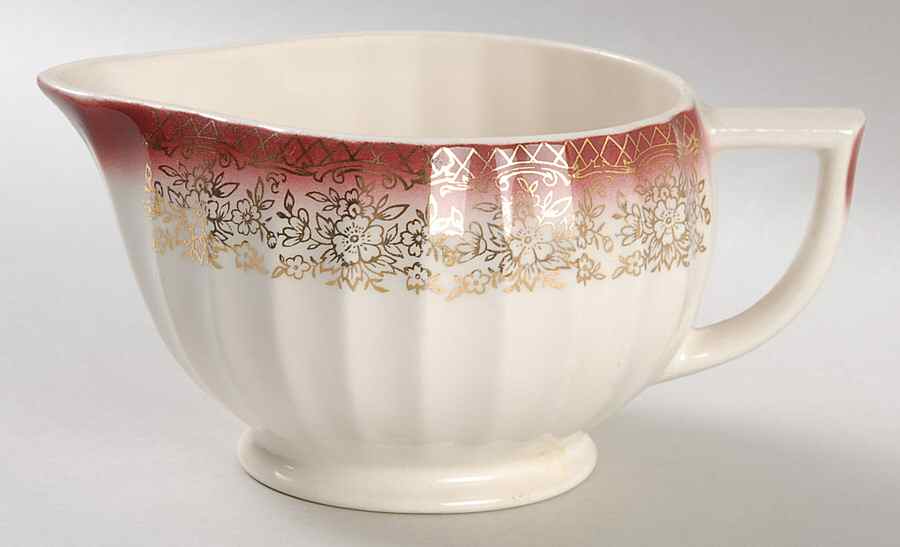 SEB34 Mandarin Maroon Creamer by Sebring Pottery-1