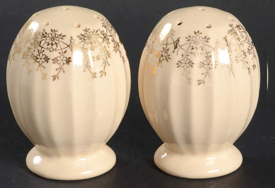 Melody (Fluted, Trojan) Salt & Pepper Set by Sebring Pottery-1