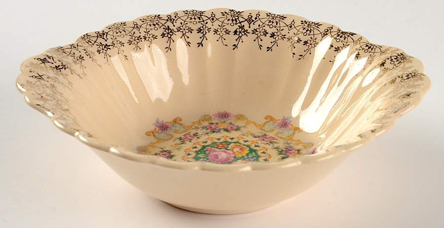 Melody (Fluted, Trojan) Lugged Cereal Bowl by Sebring Pottery-1