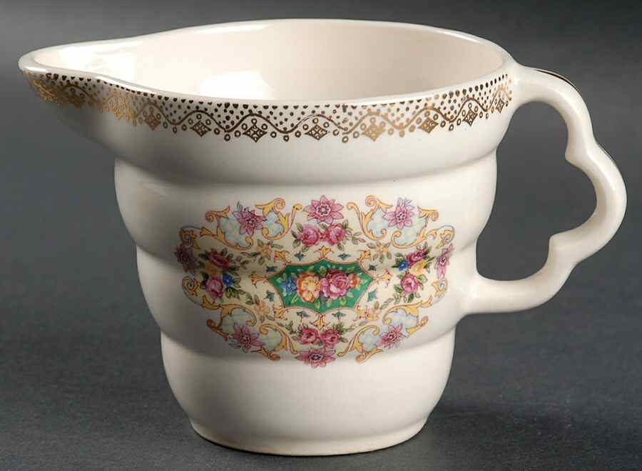 Melody (Smooth, Gold Dots On Rim) Creamer by Sebring Pottery-1