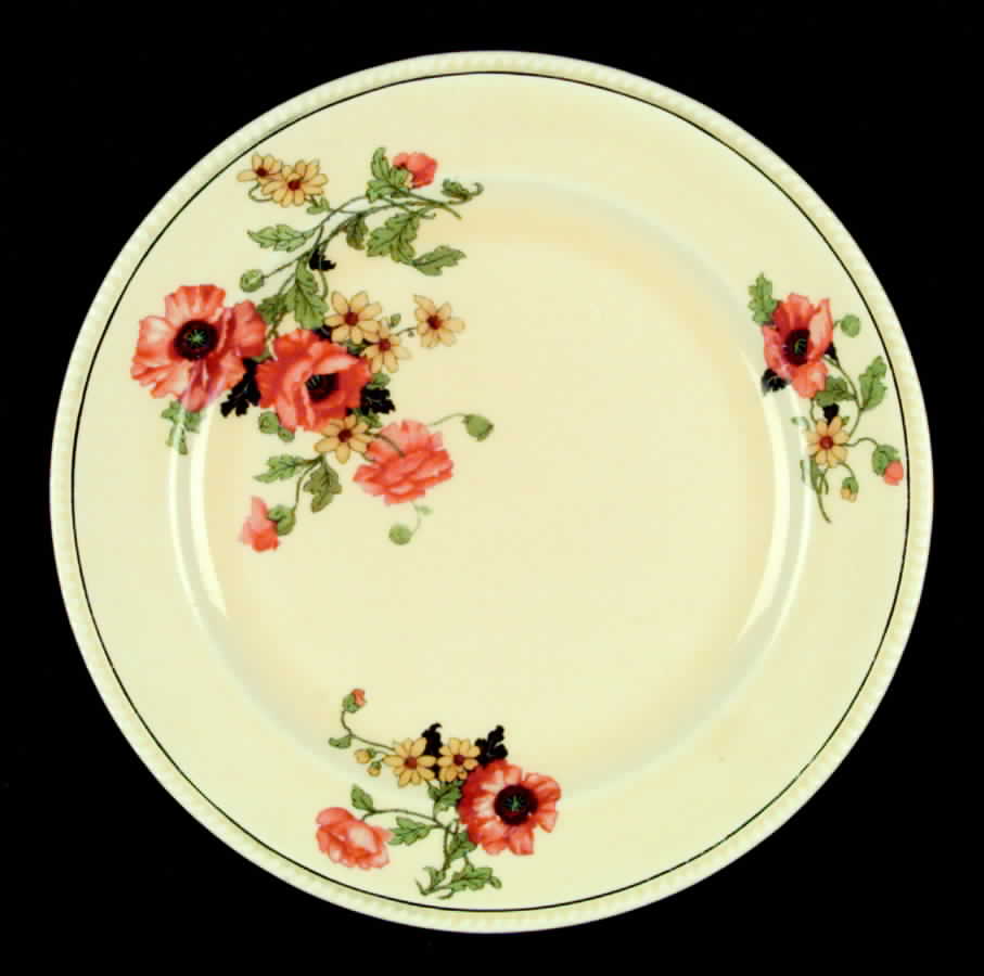 The Poppy Luncheon Plate by Sebring Pottery-1