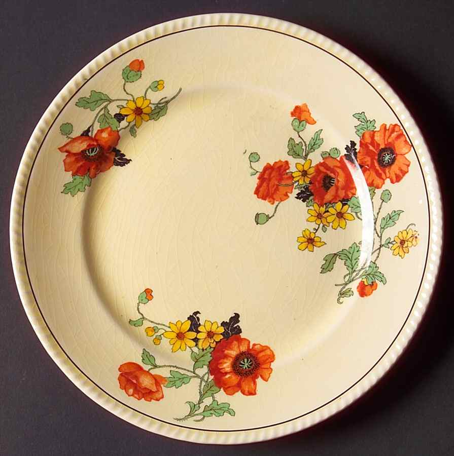 The Poppy Salad Plate by Sebring Pottery-1