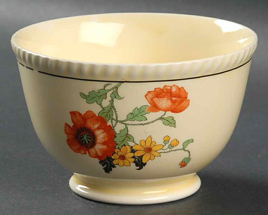 The Poppy Cranberry 36s Bowl by Sebring Pottery-1