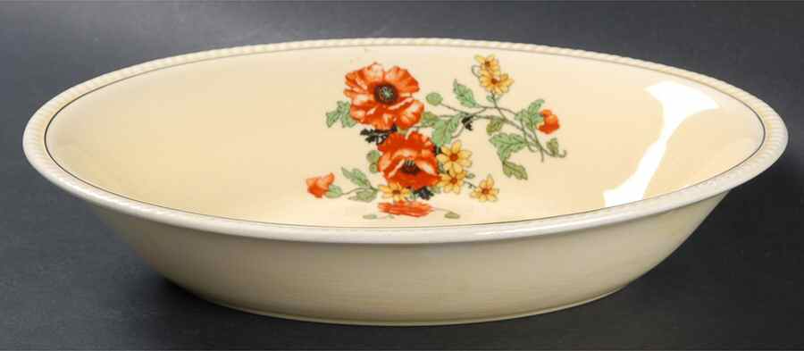 The Poppy 9" Oval Vegetable Bowl by Sebring Pottery-1