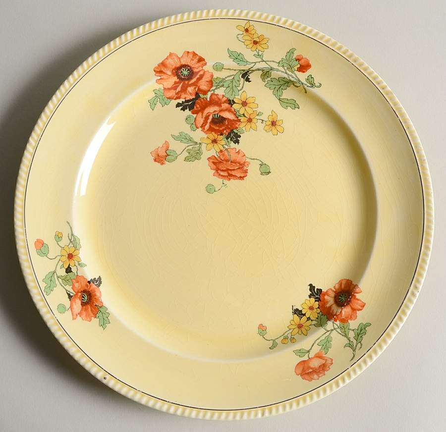 The Poppy Dinner Plate by Sebring Pottery-1