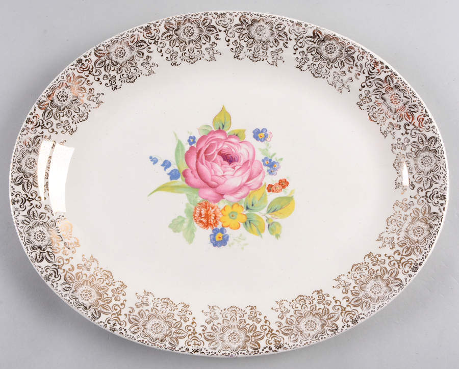 Primerco 13" Oval Serving Platter by Sebring Pottery-1