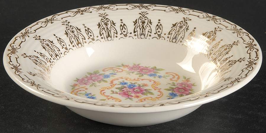 Rose Bower Fruit/Dessert (Sauce) Bowl by Sebring Pottery-1