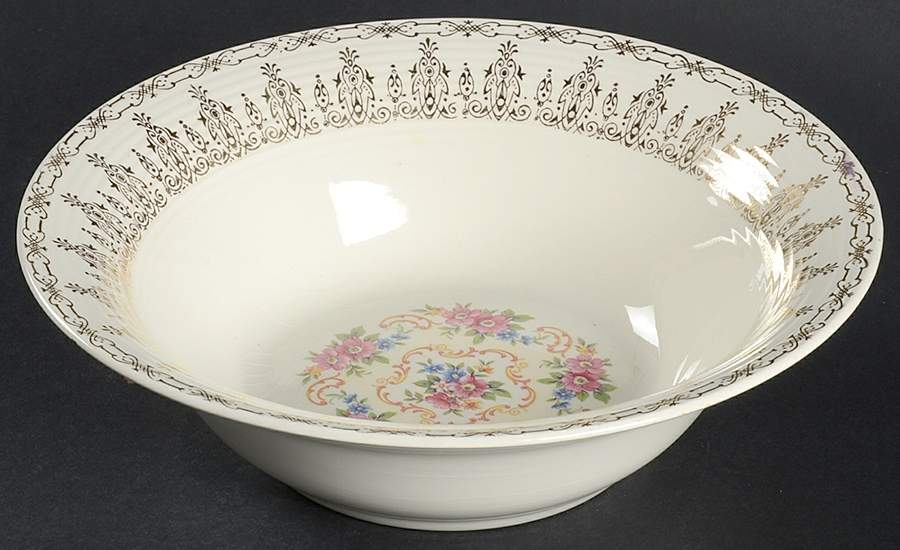 Rose Bower 8" Round Vegetable Bowl by Sebring Pottery-1
