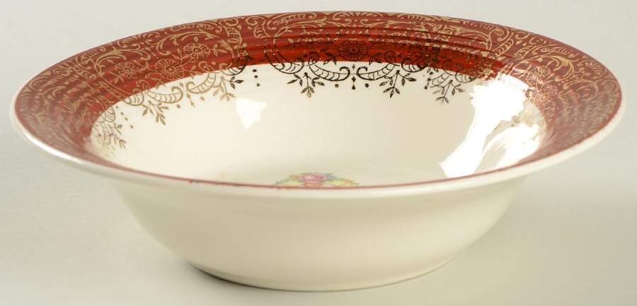 Royal Fortune Maroon Coupe Cereal Bowl by Sebring Pottery-1