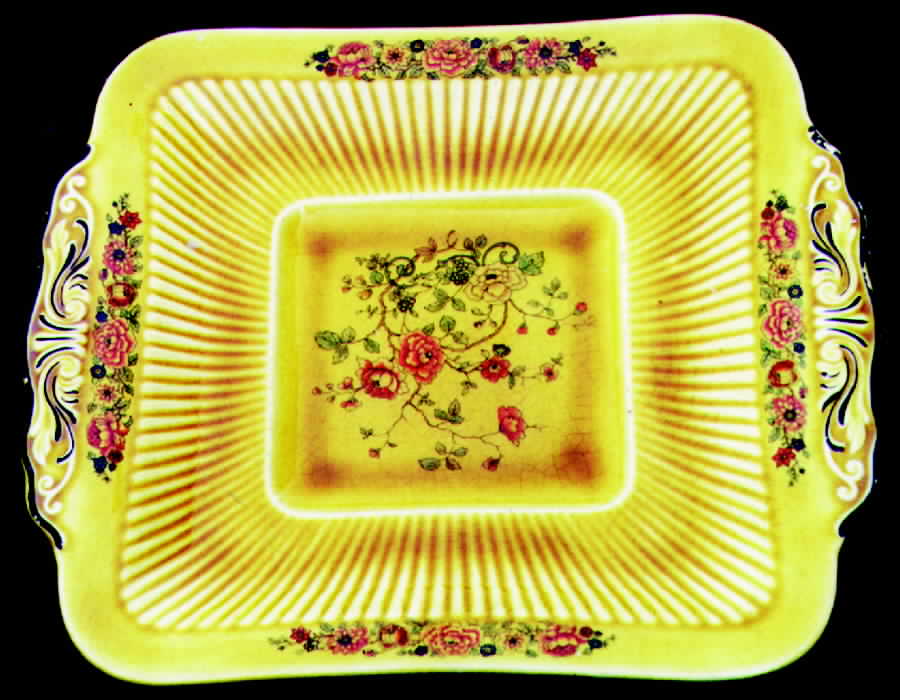 SEB18 Handled Cake Plate by Sebring Pottery-1