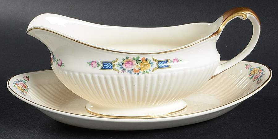 SEB2 Gravy Boat & Underplate/Relish by Sebring Pottery-1