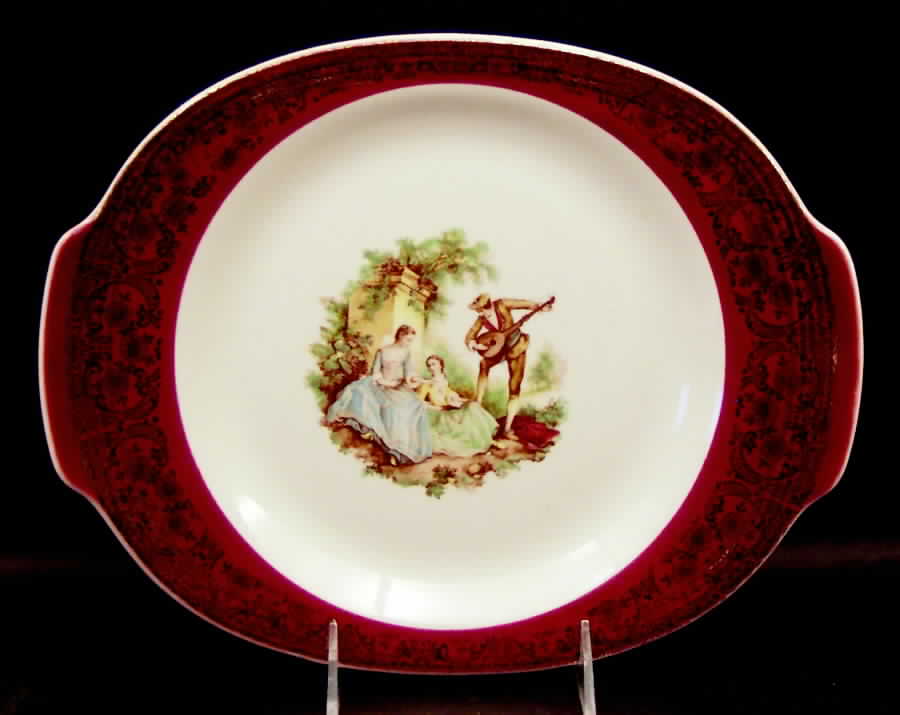 Serenade 11" Oval Serving Platter by Sebring Pottery-1