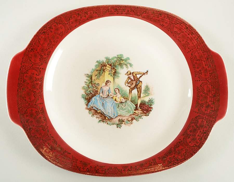 Serenade 13" Oval Serving Platter by Sebring Pottery-1