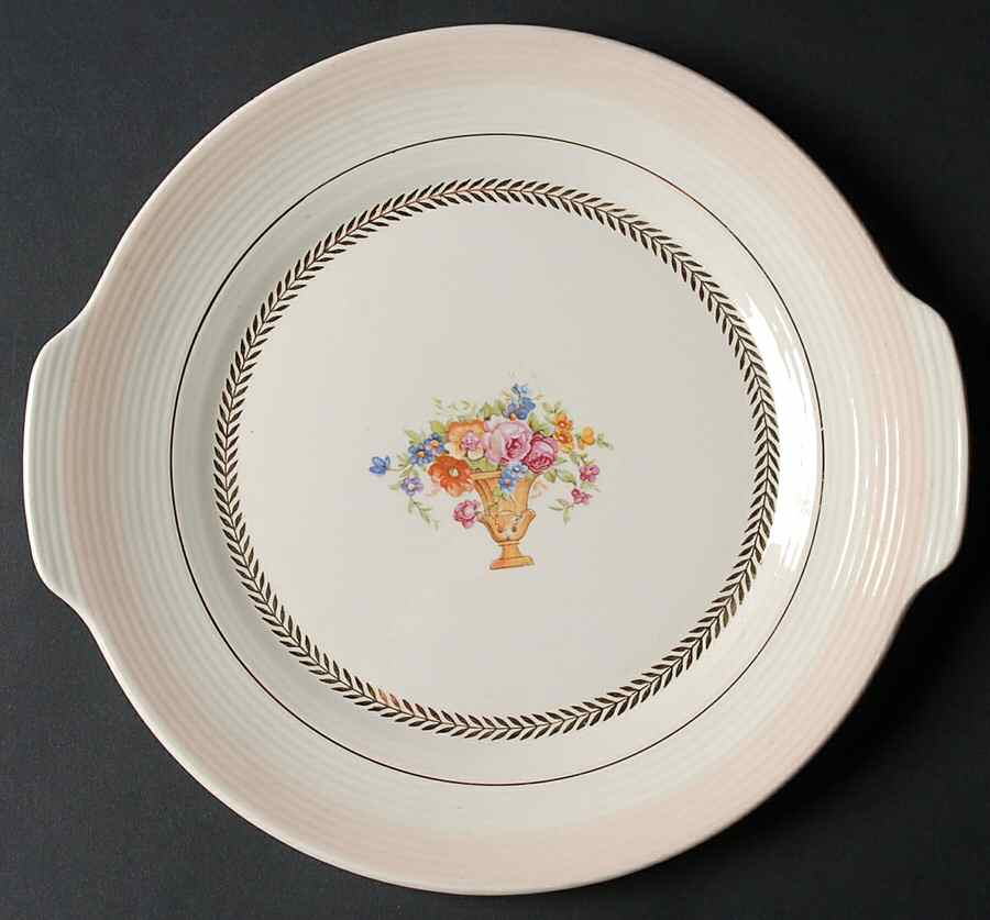 Treasure Island Handled Cake Plate by Sebring Pottery-1