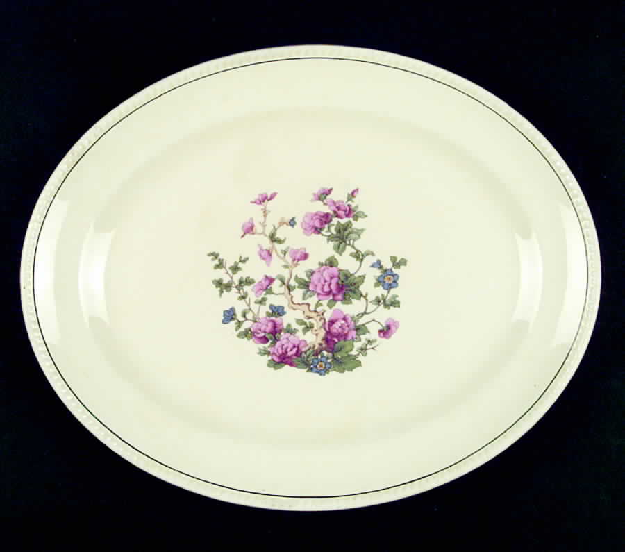 Tree of Life 11" Oval Serving Platter by Sebring Pottery-1
