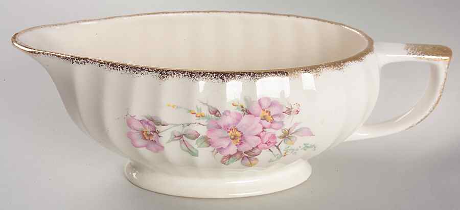 Wild Rose Gravy Boat by Sebring Pottery-1