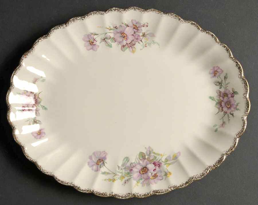 Wild Rose 11" Oval Serving Platter by Sebring Pottery-1