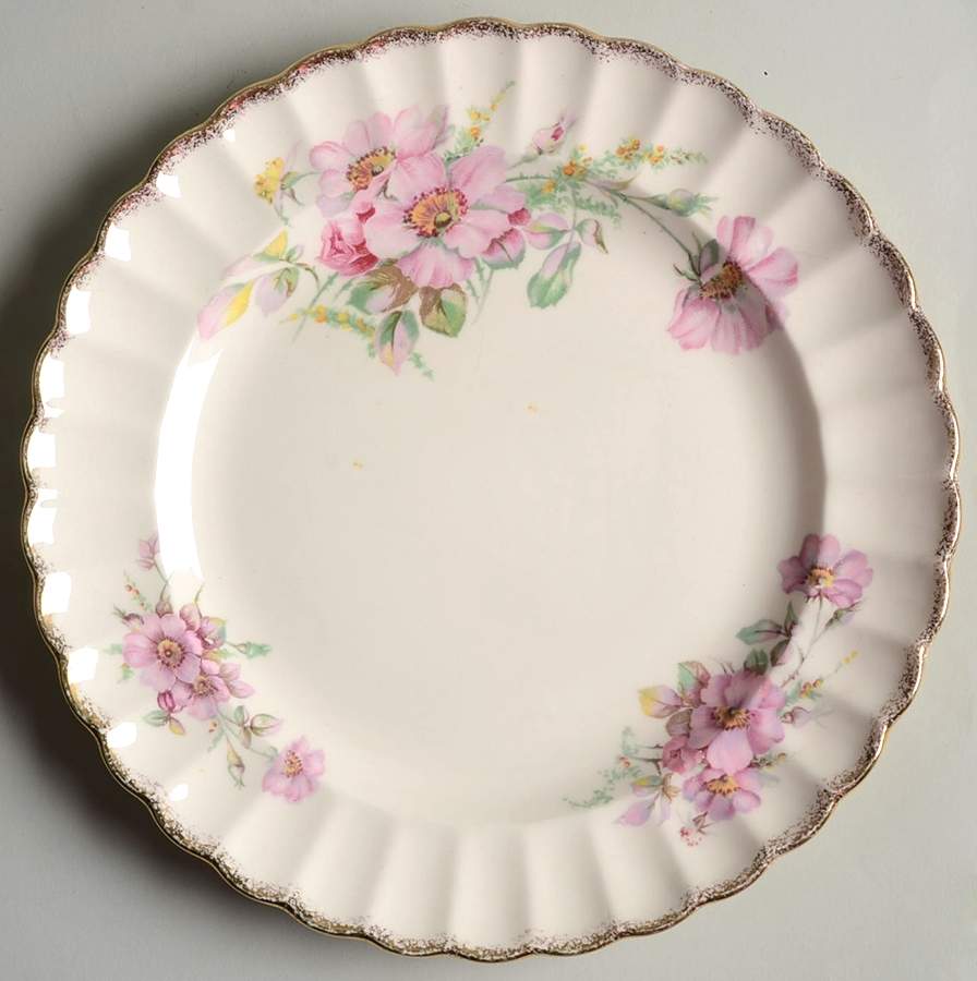 Wild Rose Luncheon Plate by Sebring Pottery-1