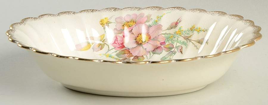Wild Rose 9" Oval Vegetable Bowl by Sebring Pottery-1