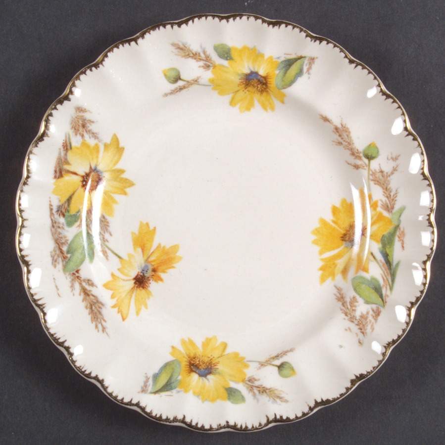 Yellow Daisy Bread & Butter Plate by Sebring Pottery-1