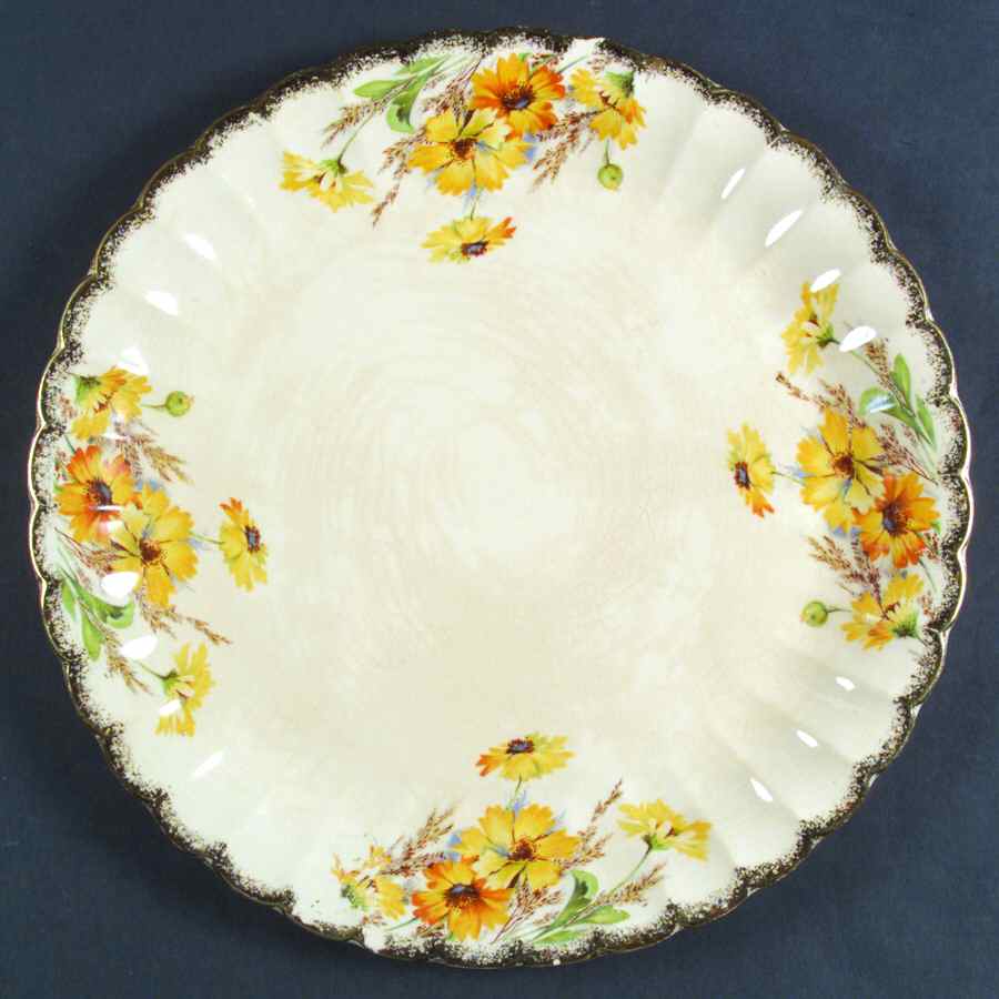 Yellow Daisy 12" Chop Plate (Round Platter) by Sebring Pottery-1