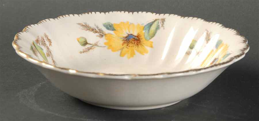 Yellow Daisy Fruit/Dessert (Sauce) Bowl by Sebring Pottery-1