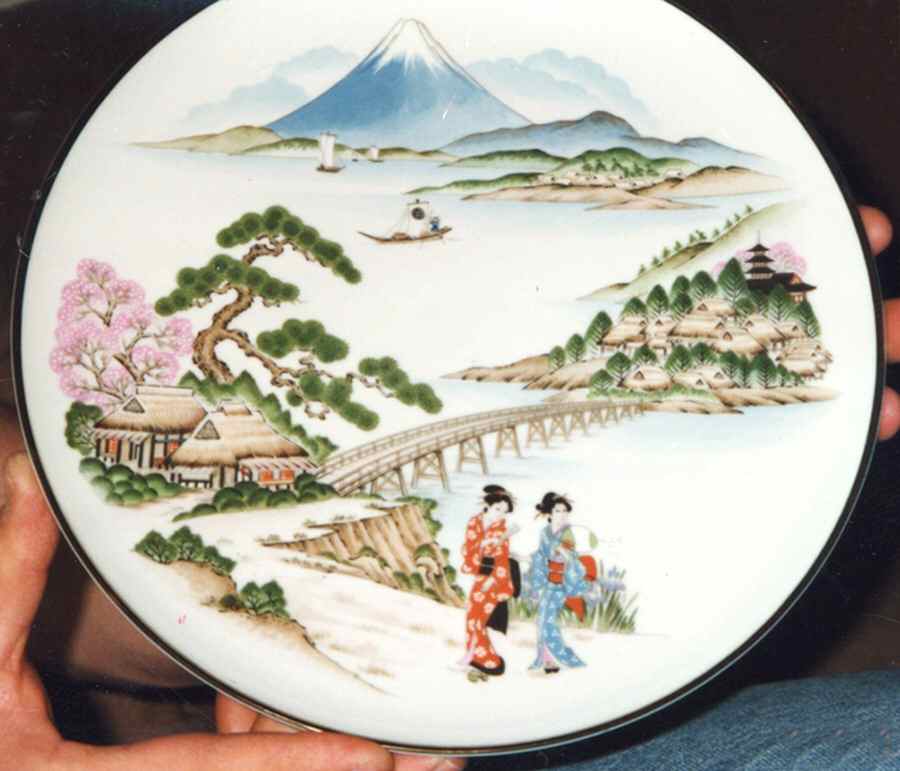 Fuji Yama Dinner Plate by Seizan-1
