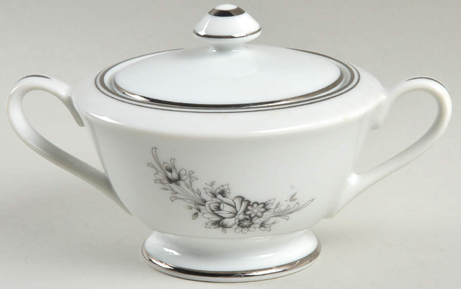 Sachiko (Platinum Ring) Sugar Bowl & Lid by Seizan-1