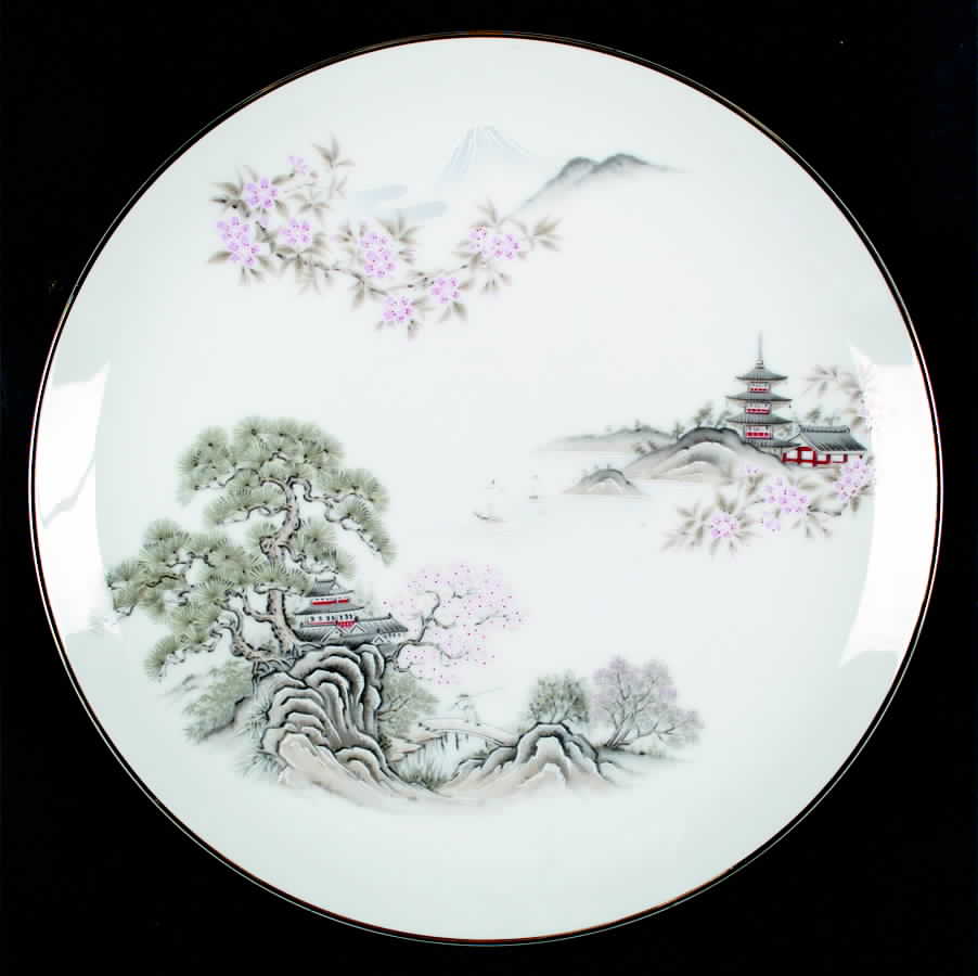 Sansui Dinner Plate by Seizan-1