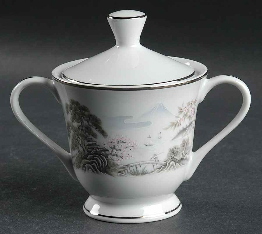 Sansui Sugar Bowl & Lid by Seizan-1