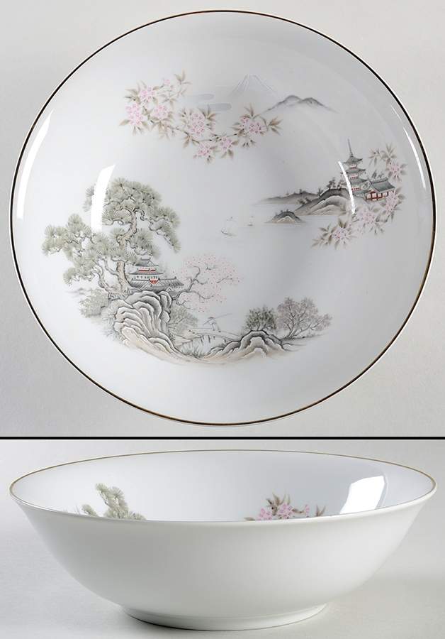 Sansui 9" Round Vegetable Bowl by Seizan-1