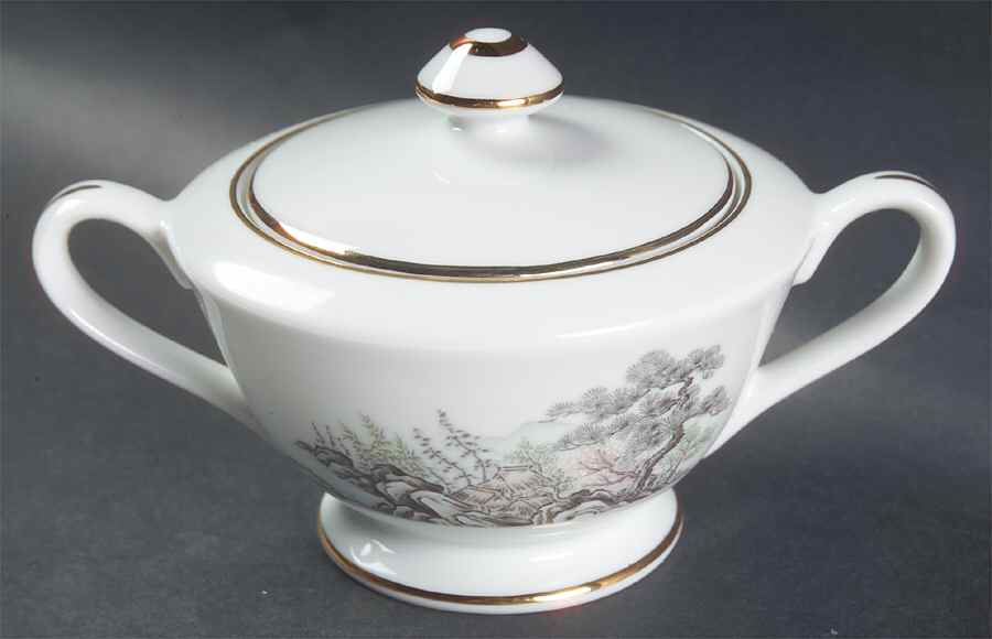 Sansui Sugar Bowl & Lid by Seizan-1