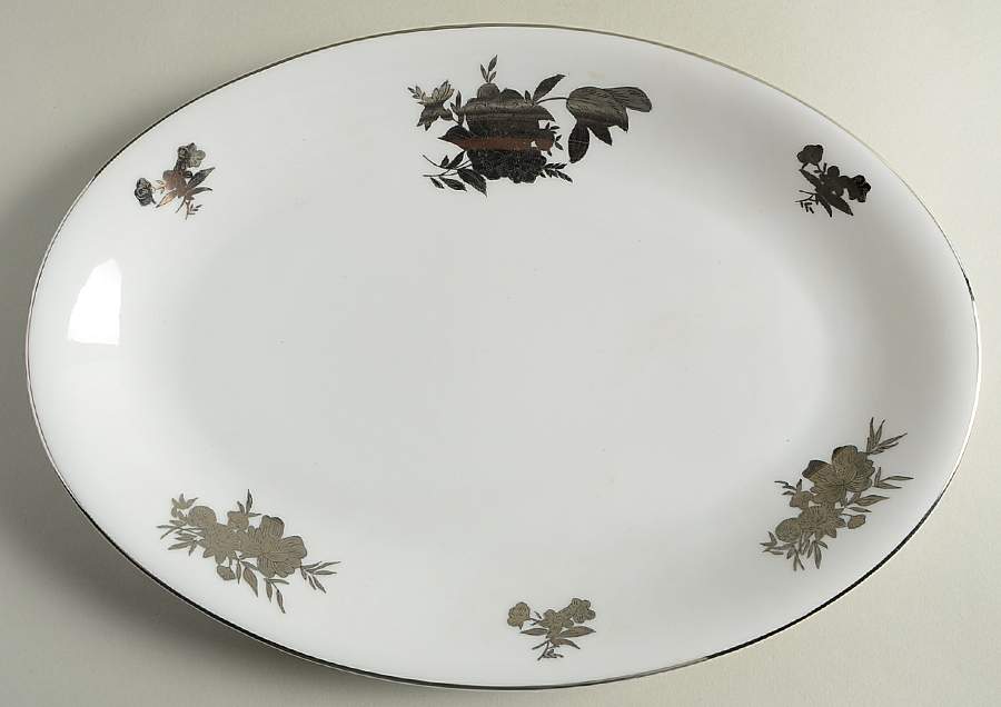 397 (Smooth Edge) 12" Oval Serving Platter by Seyei Toki Co-1