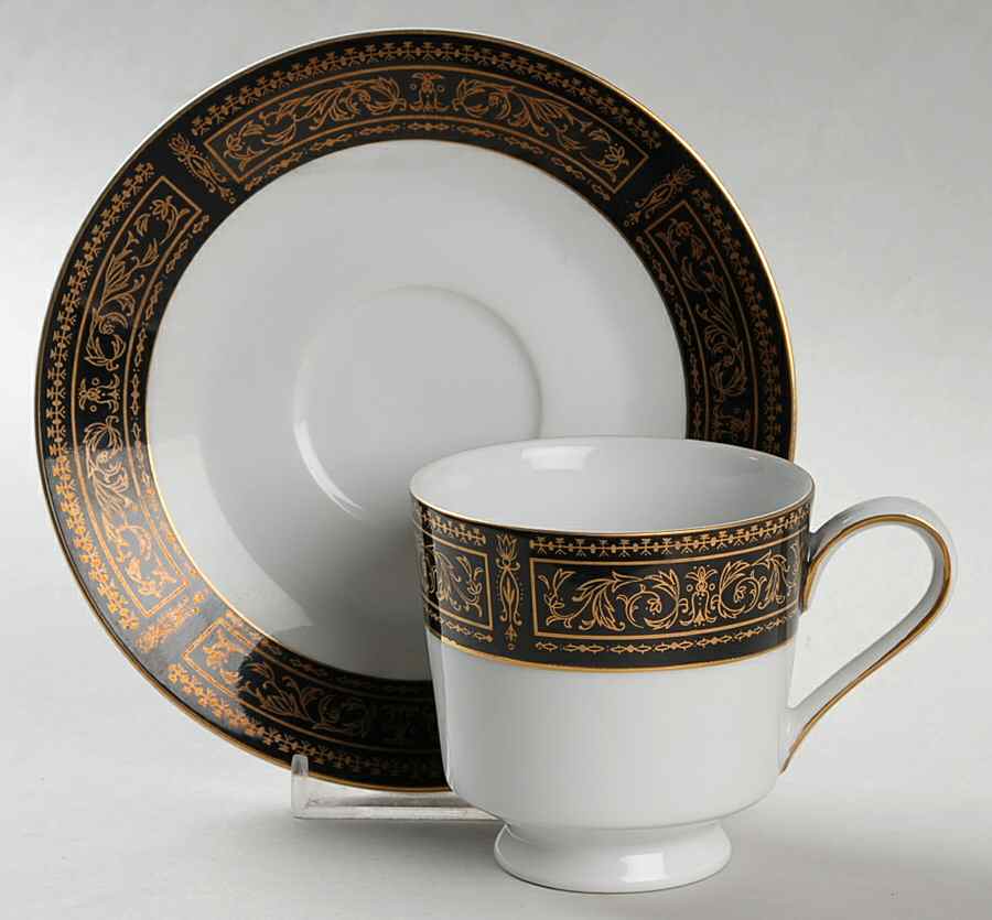 Anniversary Footed Cup & Saucer Set by Seyei Toki Co-1