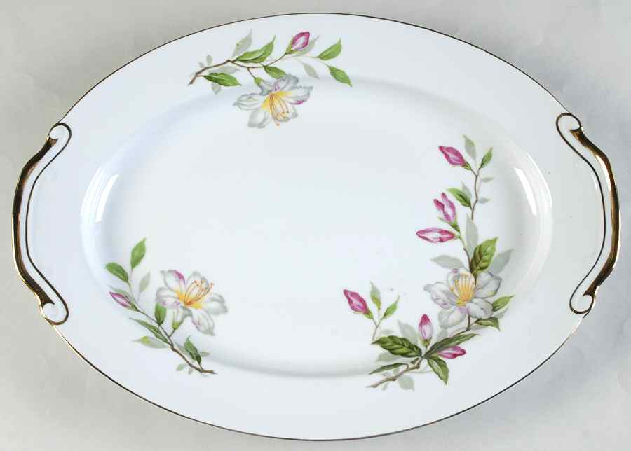 Azalea 16" Oval Serving Platter by Seyei Toki Co-1