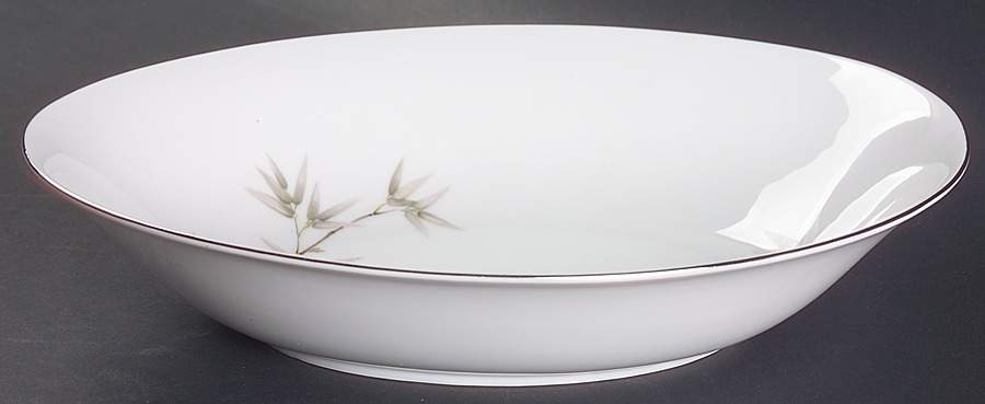 Bamboo Garden 10" Oval Vegetable Bowl by Seyei Toki Co-1