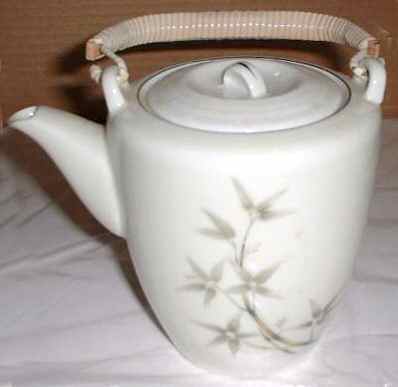 Bamboo Garden Teapot & Lid with Removable Top Handle by Seyei Toki Co-1