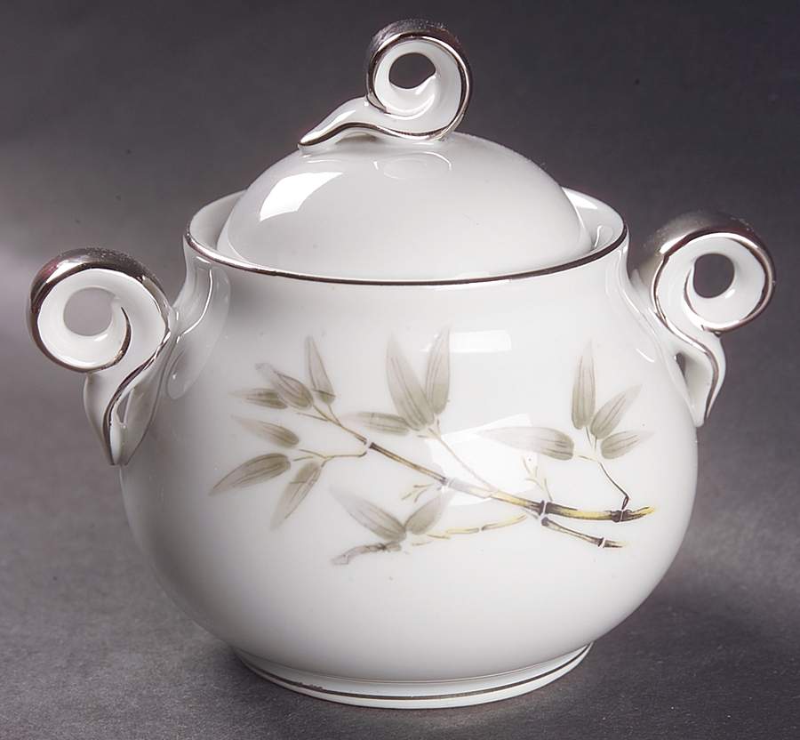Bamboo Garden Sugar Bowl & Lid by Seyei Toki Co-1