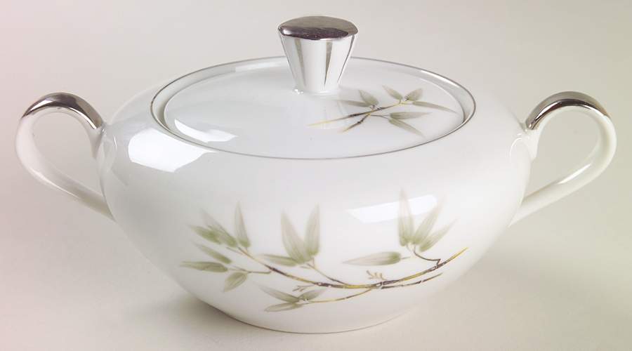 Bamboo Garden Sugar Bowl & Lid by Seyei Toki Co-1
