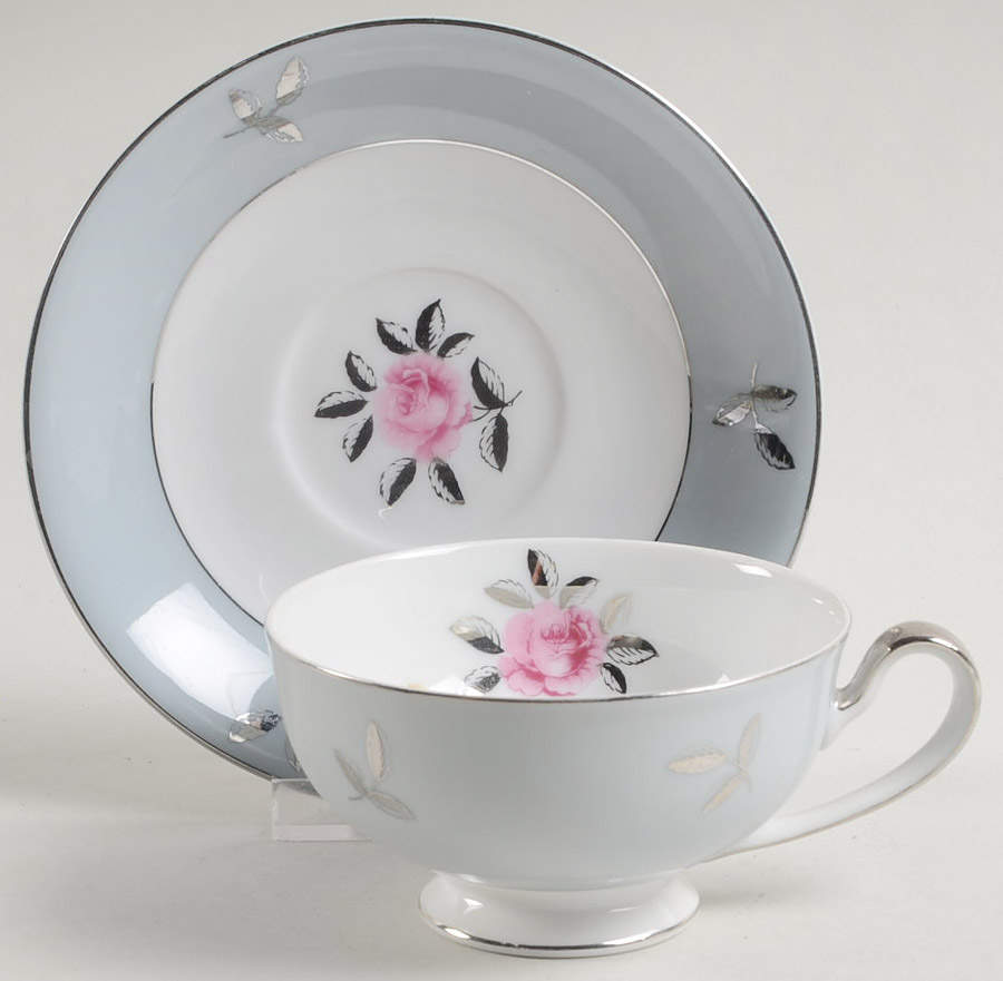 Bella Maria Footed Cup & Saucer Set by Seyei Toki Co-1