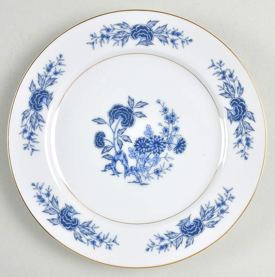 Blue Meissen Salad Plate by Seyei Toki Co-1