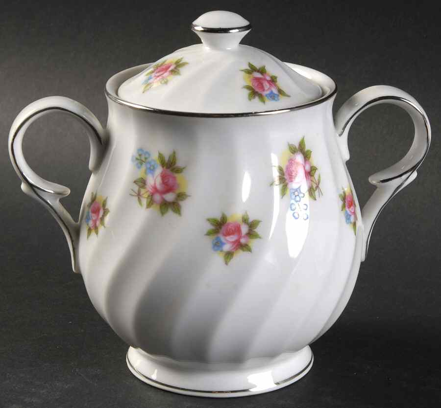 Bouquet Sugar Bowl & Lid by Seyei Toki Co-1