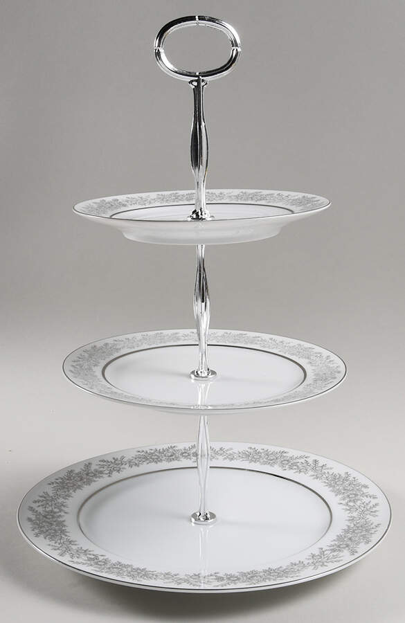 Brilliant 13 7/8"-14 1/4" 3-Tiered Serving Tray(DP,SP,BB) HC by Seyei Toki Co-1