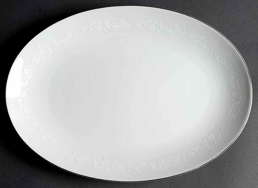 Bridal Lace 12" Oval Serving Platter by Seyei Toki Co-1