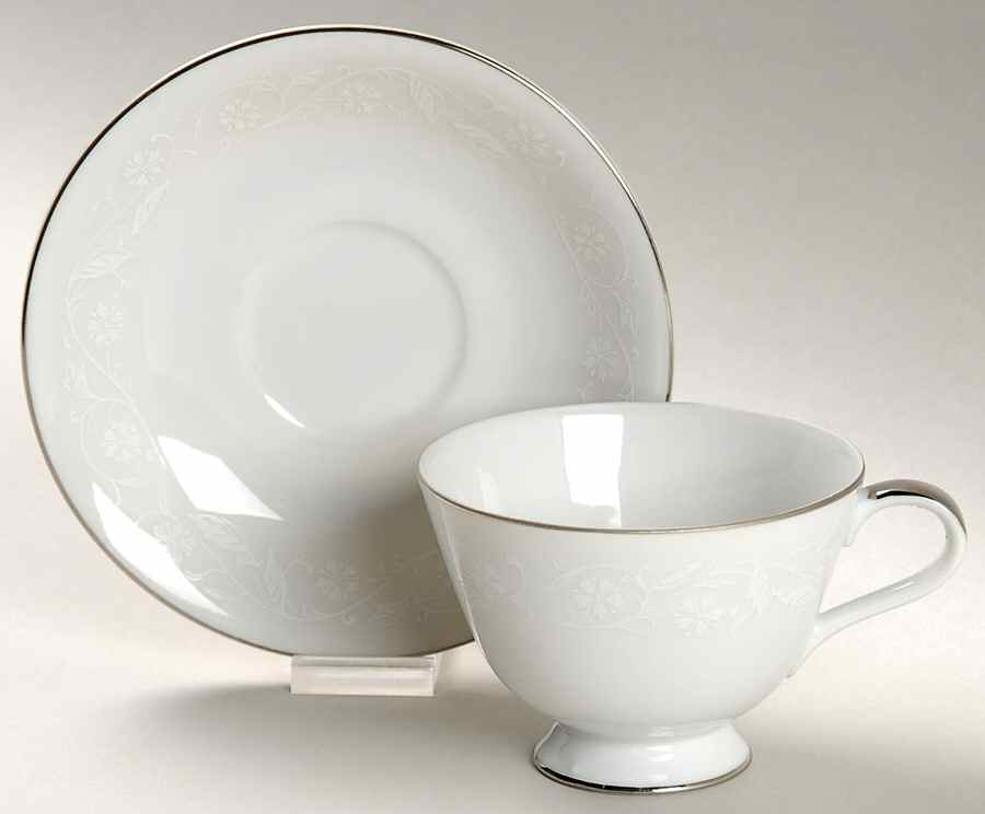 Bridal Lace Footed Demitasse Cup & Saucer Set by Seyei Toki Co-1