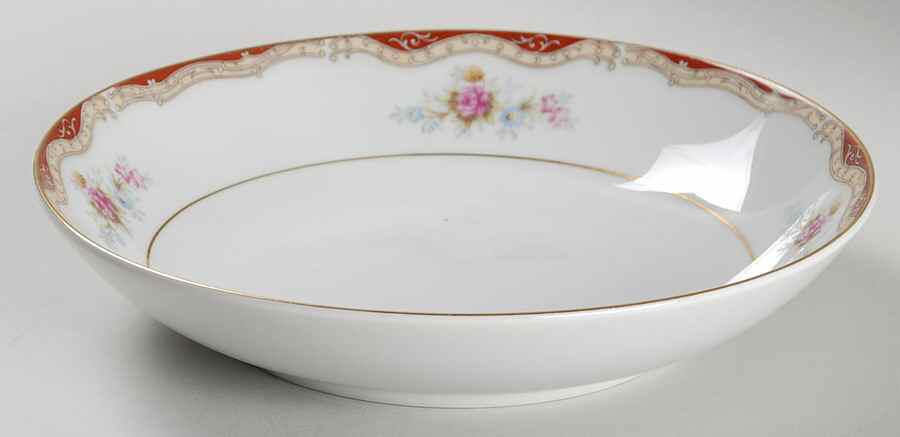 Burgundy Coupe Soup Bowl by Seyei Toki Co-1