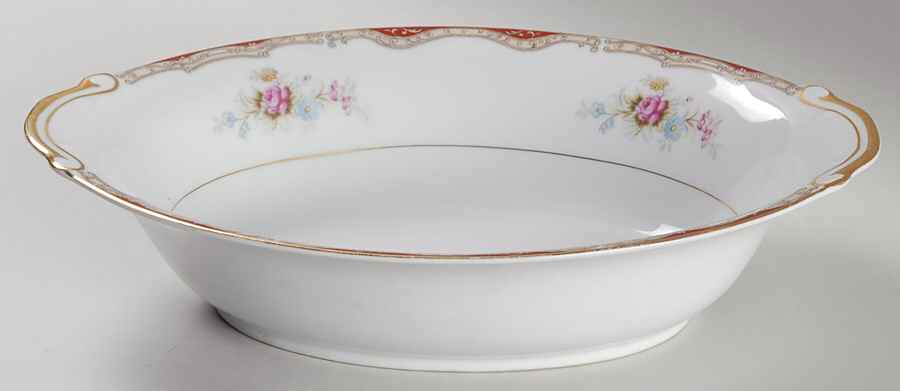 Burgundy 10" Oval Vegetable Bowl by Seyei Toki Co-1