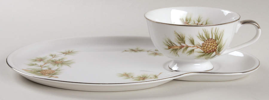 Cascade Pine Snack Plate & Cup Set by Seyei Toki Co-1