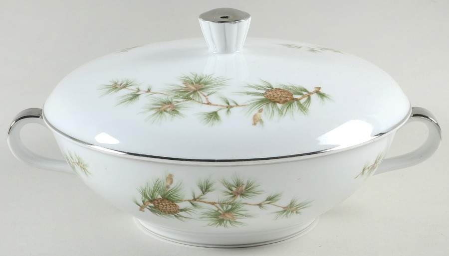 Cascade Pine Round Covered Vegetable by Seyei Toki Co-1